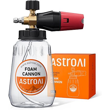 Prime Members: 1-L AstroAI Wide Neck Foam Cannon for Pressure Washer $16.90 + Free S&H
