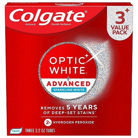 3-Pk 3.2-Oz Colgate Optic White Advanced Hydrogen Peroxide Toothpaste 2 for $7 + Free Pickup