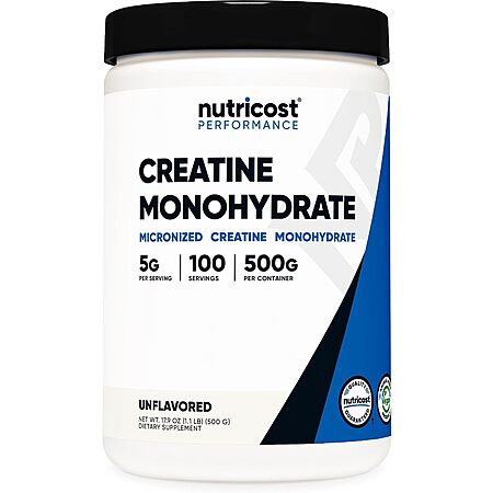 Select Accounts: 17.9-Oz Nutricost Micronized Creatine Monohydrate Powder $12.45 w/ S&S
