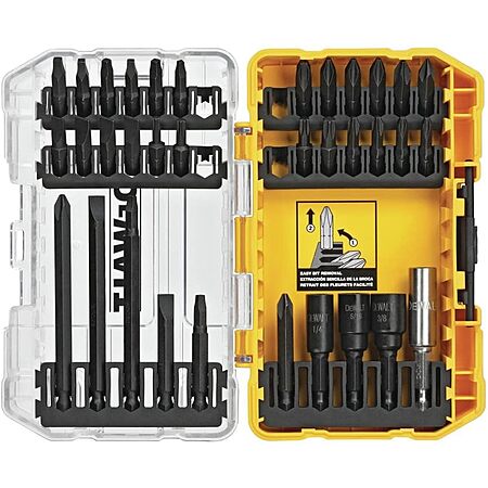 34-Pc DEWALT Impact-Ready Screwdriver Set $12