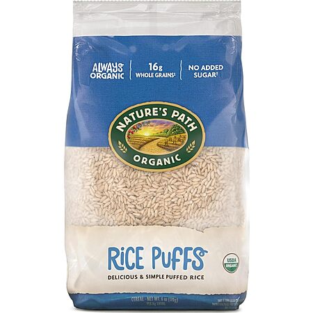 Select Accounts: 6-Oz Nature's Path Organic Rice Puffs Cereal $1.65 w/ S&S