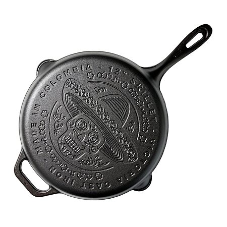 12" Victoria Day of the Dead La Calaca Cast Iron Skillet $21
