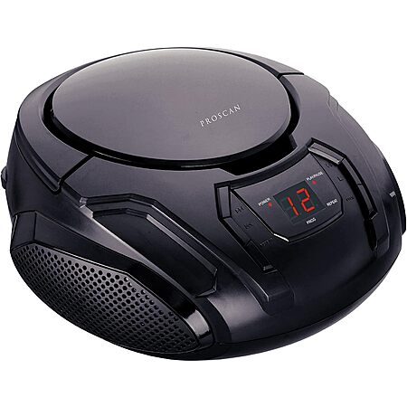 PROSCAN Elite Portable CD Boombox w/ AM/FM Radio $9 + Free S&H w/ Amazon Prime
