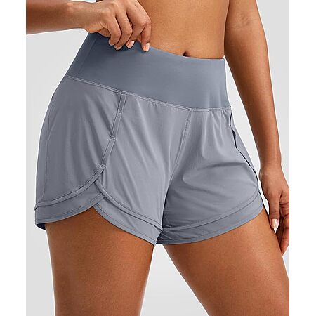 Soothfeel Women's 3" Athletic Running Shorts w/ Zipper Pocket (Various) from