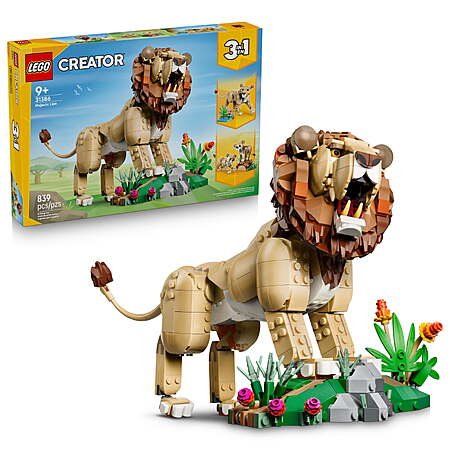839-Pc LEGO Creator 3-in-1 Wild Animals: Majestic Lion Building Set (31386) $48 + Free S&H