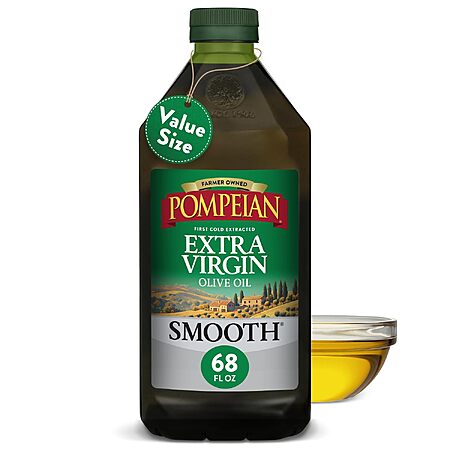 68-Oz Pompeian Smooth Extra Virgin Olive Oil $15.20 w/ S&S