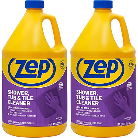 2-Pk 1-Gal Zep Shower Tub & Tile Cleaners
