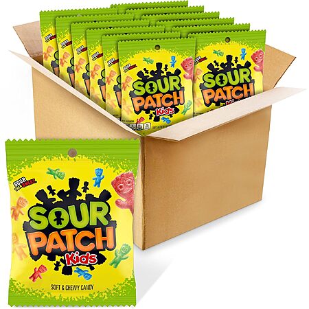 Select Accounts: 12-Pk 3.6-Oz Sour Patch Kids Soft & Chewy Candy (Original) $5.95 w/ S&S