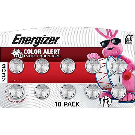 Prime Members: 10-Pk Energizer CR2032 3V Lithium Coin Batteries $7.30 w/ S&S + Free S&H