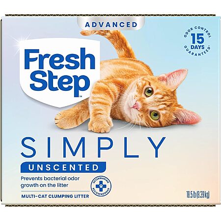 [Prime, SnS, AC] $8.83 | 18.5-Pound Fresh Step Advanced Clumping Cat Litter (Unscented) at Amazon