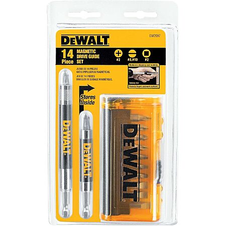 14-Pc DeWalt Screwdriver Bit Magnetic Drive Guide Set