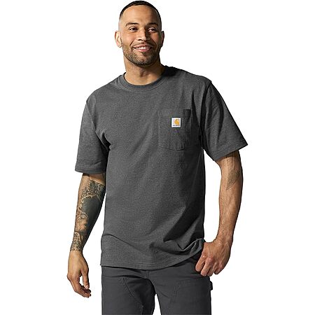 Carhartt Men's Iconic K87 Pocket T-Shirt: Black $14, Carbon Heather