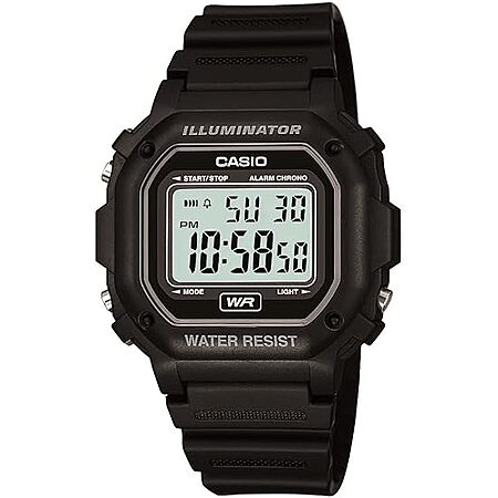 Casio Men's F108WH Series Digital Illuminator Sport Watch (Black Resin) $16.15
