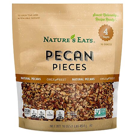 Select Accounts: 16-Oz Nature's Eats Pecan Pieces $6.15 w/ S&S