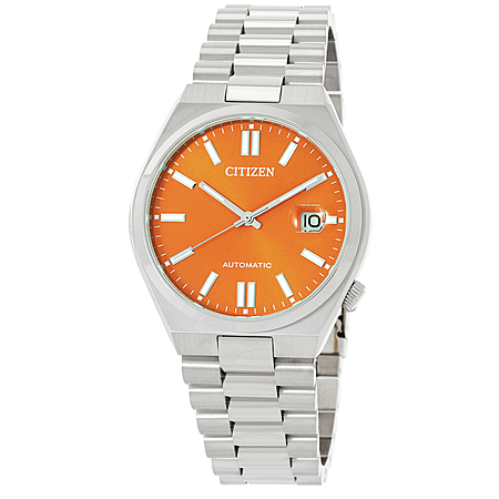 40mm Citizen Tsuyosa Automatic Orange Dial Men's Watch $219 + Free S&H