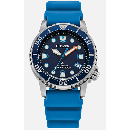 REFURBISHED Citizen Promaster Dive Sea Date Eco-Drive Blue Watch 37 MM EO2028-06L
