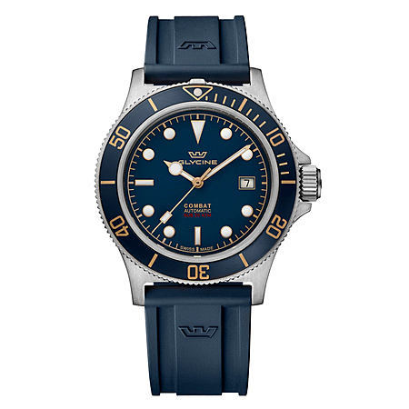 42mm Glycine Men's Combat Sub Automatic Watch (Blue or Black) $360 + Free S&H