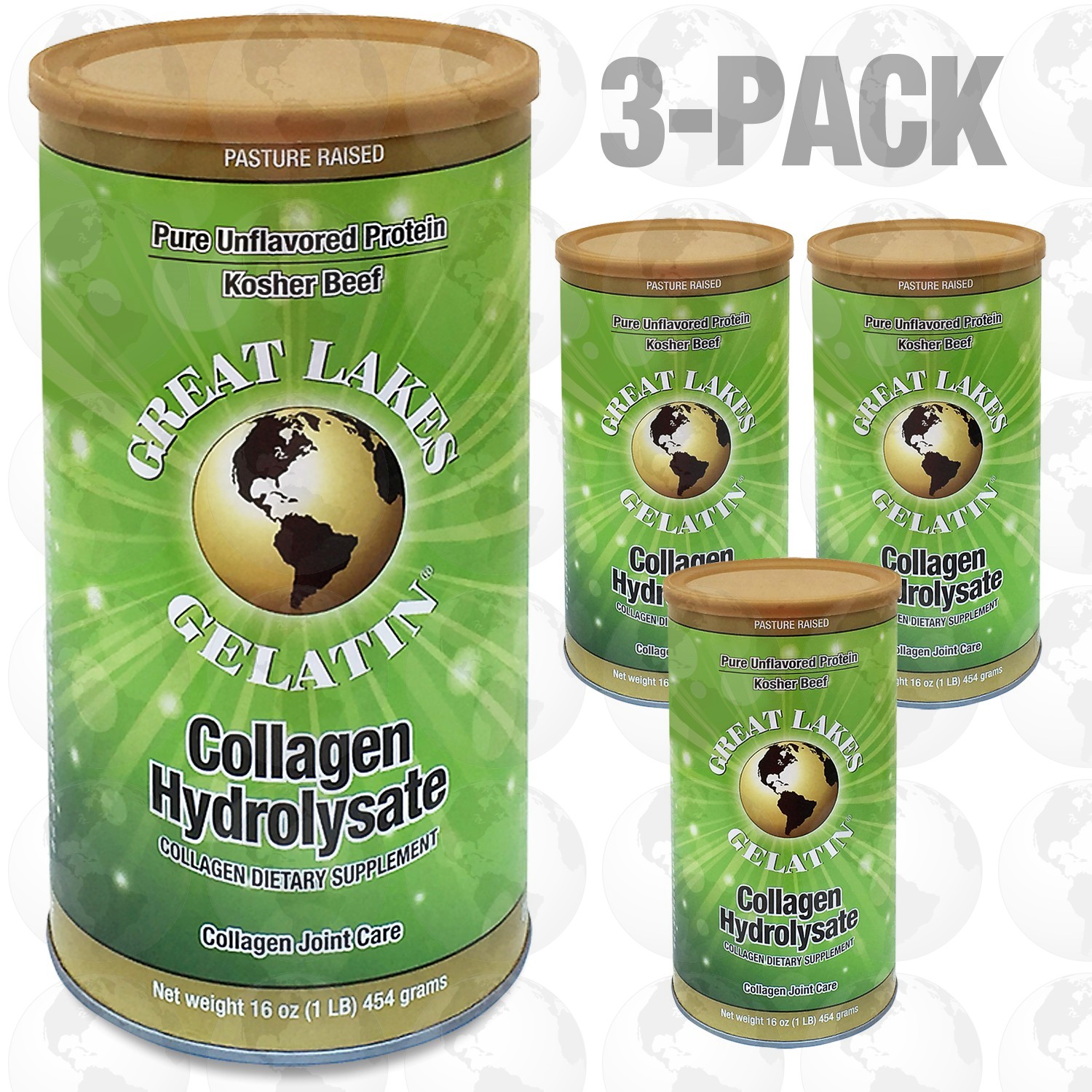 Great Lakes Gelatin Collagen Hydrolysate, 3 Pack, $53.98, FREE SHIPPING!