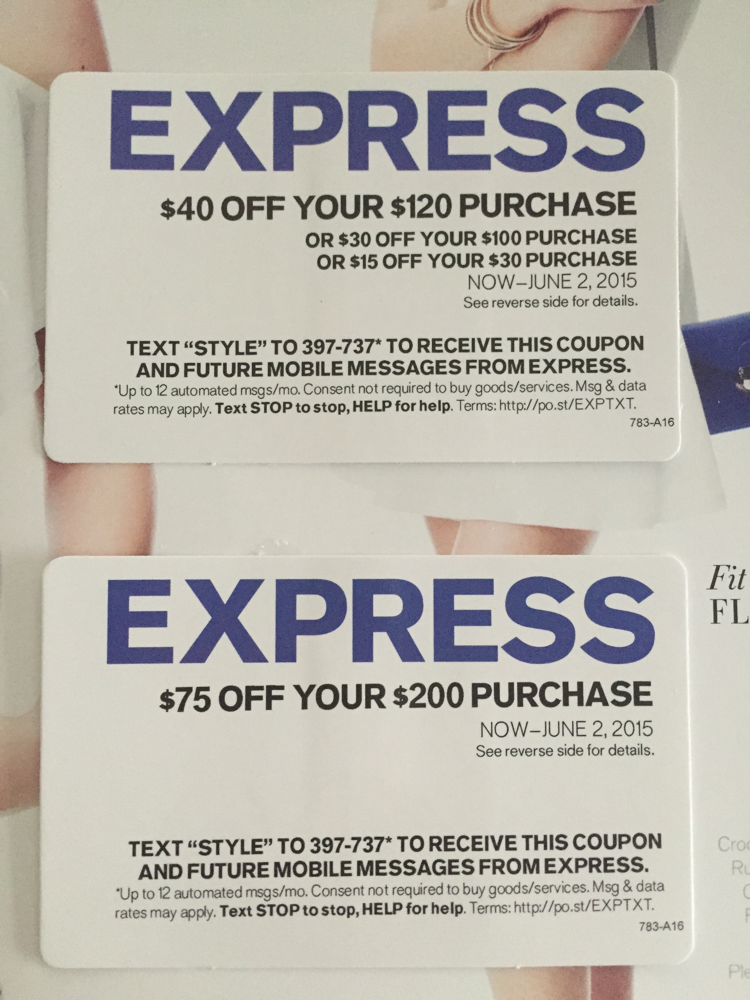 Express 75 off on 200 purchase OR 40 off on 120 purchase