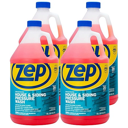 4-Pk 1-Gal ZEP House & Siding Pressure Wash Concentrate Cleaners