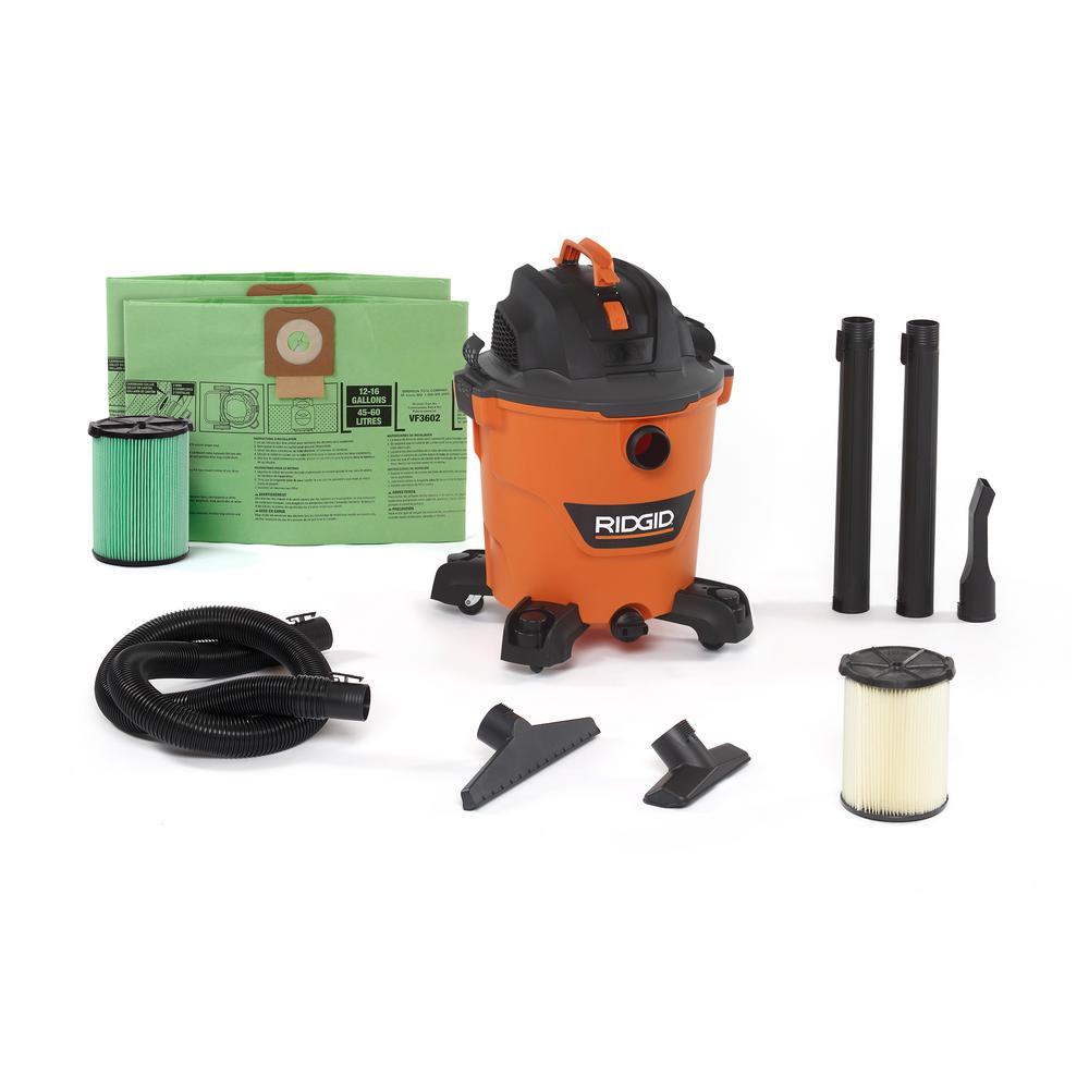 RIDGID 12 Gal. 5.0-Peak HP NXT Wet/Dry Shop Vacuum with Filter, Hose, Accessories, OSHA and HEPA Filtration Kit In Store $69.97 YMMV