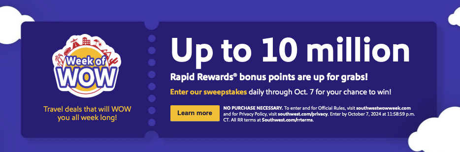 Southwest Airlines Select Flights Base Fares Up to 40 Off Travel 10 29 24 1 31 25