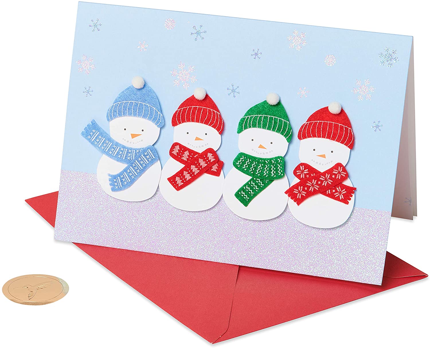 Papyrus Christmas Cards Boxed, Holiday Snowman Glitter (8-Count) $2.94 + free ship w/ prime