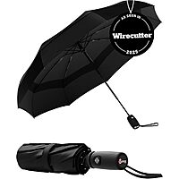 Prime Members: Repel Windproof Auto Open/Close Lightweight Compact Umbrella (Black)