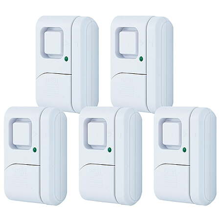 5-Pack GE Personal Home Security Window and Door Alarm w/ Wireless Chime/Alarm $12.50