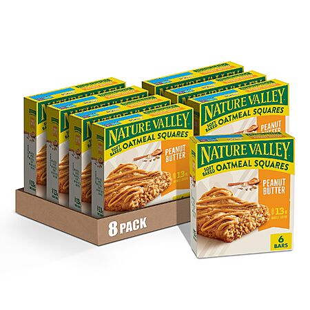48-Count 1.24oz Nature Valley Soft-Baked Oatmeal Squares (Peanut Butter) $11.94 w/ Subscribe & Save