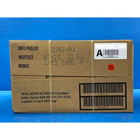 12-Pack U.S. Military Genuine MRE Cases (7.25, 10.16 Insp. Extension ...