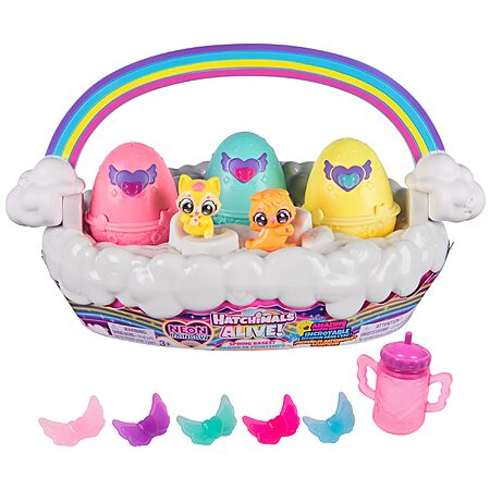 Hatchimals Alive: 5-Egg Neon Rainbow Egg Carton $3.99, 3-Egg Neon ...