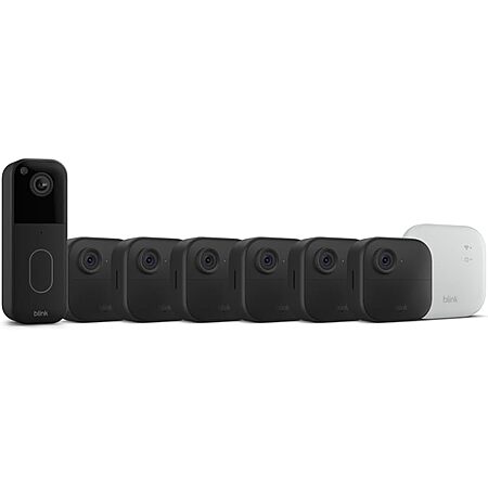 Blink Video Doorbell + 6-Camera Outdoor 4 XR Wireless Security System w/ Sync Module $157 + Free S&H