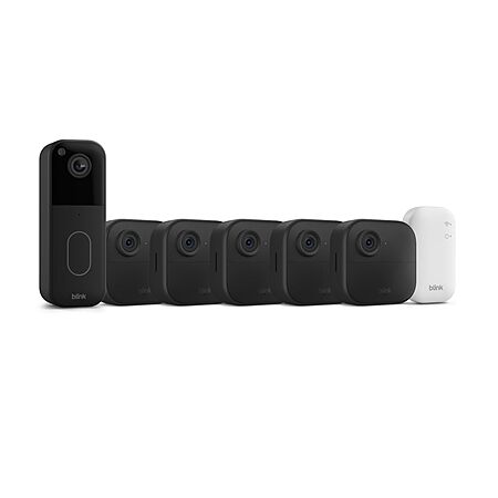 Blink Video Doorbell + Outdoor 4 Wireless 5-Camera System + Sync Module ...