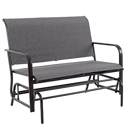 Walsunny 2 Person Outdoor Patio Glider Bench Loveseat (Gray) $65 + Free S&H