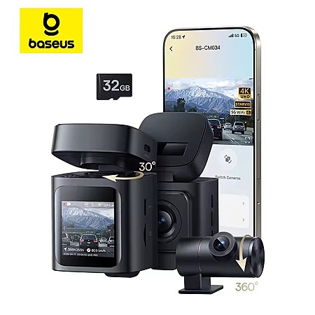 Baseus VD1 Pro Solar 4K Front & 1080p Rear Dual Dash Cam w/ STARVIS Sensor $67.05 + Free S&H