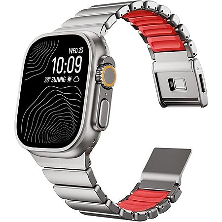 KADES Grade 2 Titanium Silicone Magnetic Band for Apple Watch Ultra (Various) from $26.40 + Free S&H