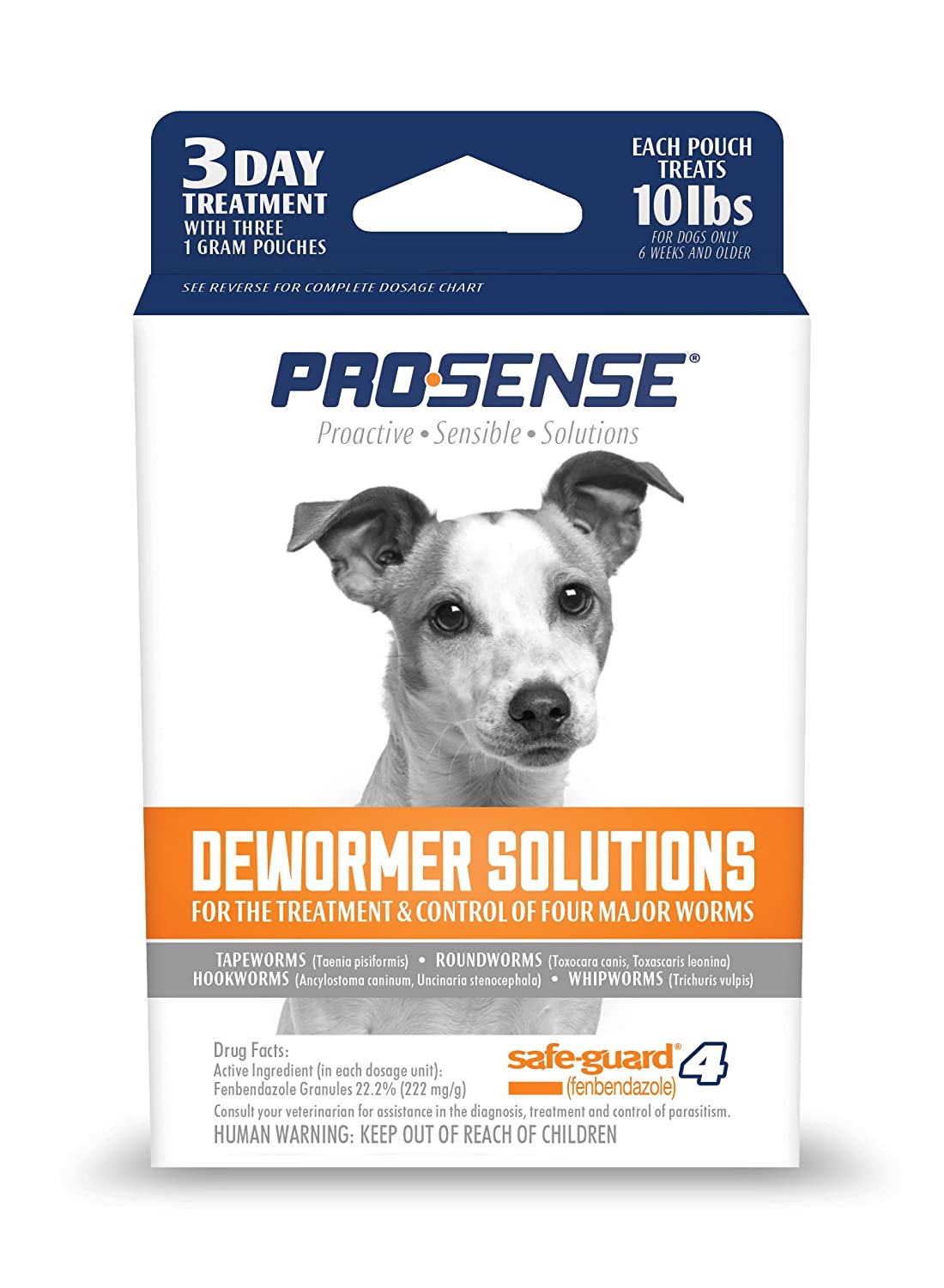 Pro-Sense Dog Dewormer Solutions: for 40lb Dogs $4, for 10lb Dogs $2 + Free Prime Shipping