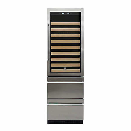 Vinotemp 108-Bottle Wine Cooler with Beverage Center Drawers and Dual ...