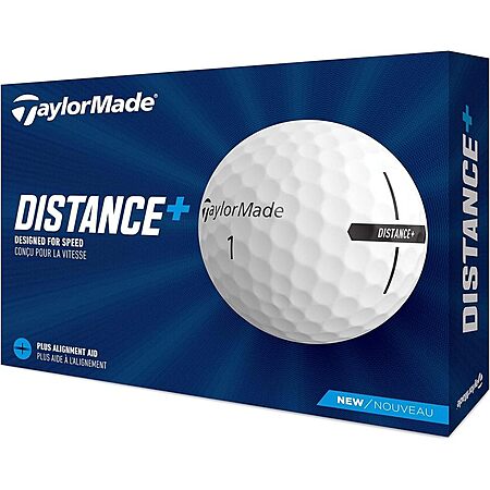 TaylorMade Distance+ Yellow Golf Balls 12 pack BRAND NEW $10.32