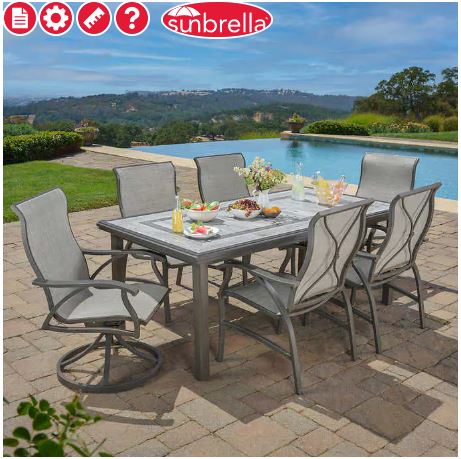 Costco SunVilla Hayden 7 piece Sling Dining Set Delivered 1000