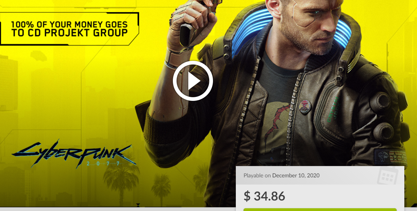 Cyberpunk 2077 $34.86, must live in or use a VPN from Mexico or the DR PC only