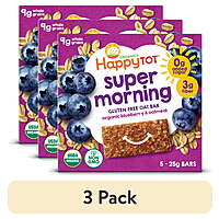 YMMV (3 pack) Happy Tot Organics Super Morning Oat Bar, Blueberry & Oatmeal, Organic Toddler Snack, 5 bars per box (1 Box) $3 at Walmart