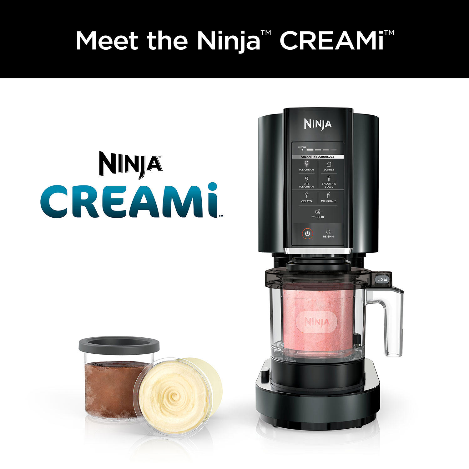 Ninja CREAMi Ice Cream Milkshake Sorbet and Lite Ice Cream Maker 7 One Touch Programs Sam s Club 119.98