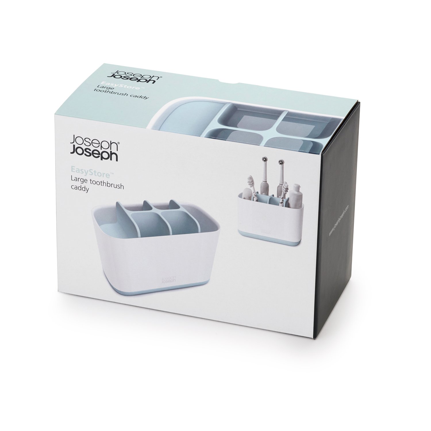 Joseph Joseph 70501 EasyStore Toothbrush Holder Bathroom Storage Organizer Caddy, Large, Blue for $8.99 FS w/Prime