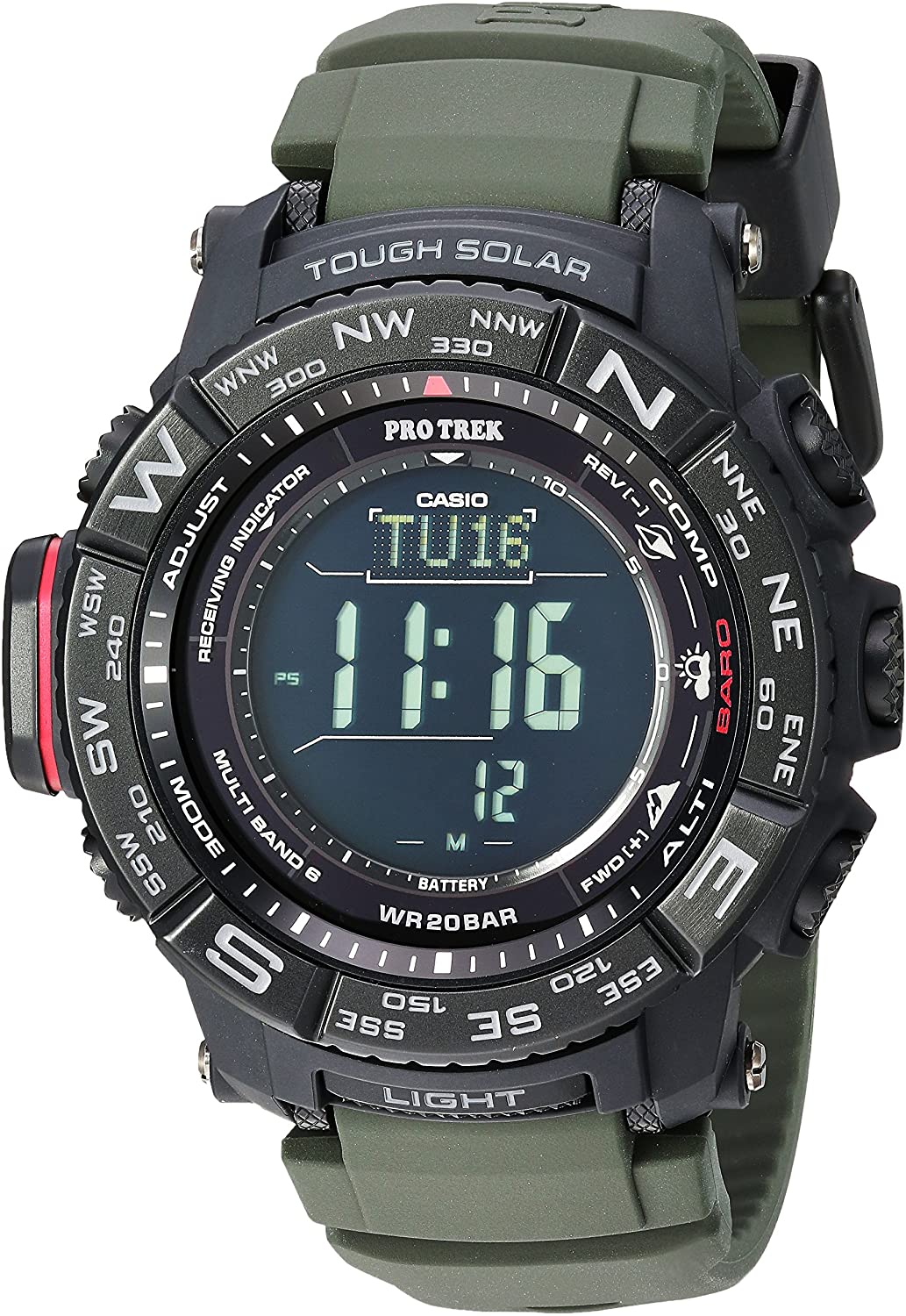 Casio Men's Pro Trek Stainless Steel Quartz Watch with Resin Strap (Model: PRW-3510Y-8CR) $160