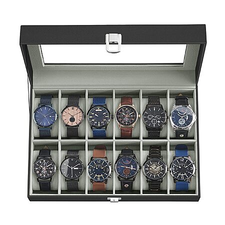 Amazon: SONGMICS 12-Slot Watch Box Organizer $19.99 (Reg $34.99, ~43% Off) + FS w/ Prime