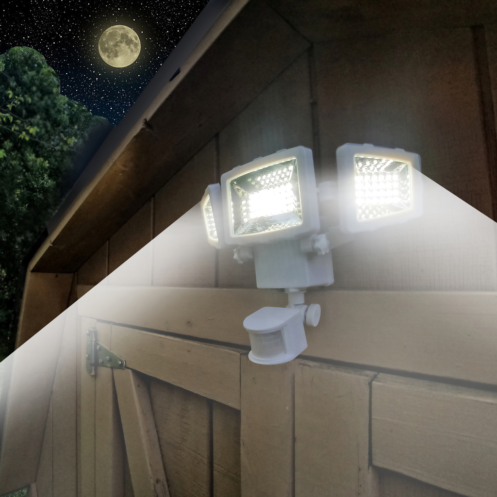 Westinghouse 2000 Lumen Triple Head Solar Security Light, Wireless Motion Activated Kit (White Finish) $24.99