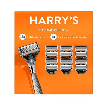 Harry's Chrome Edition Razor Set 13 Cartridges + 1 Handle $19.99 at ...