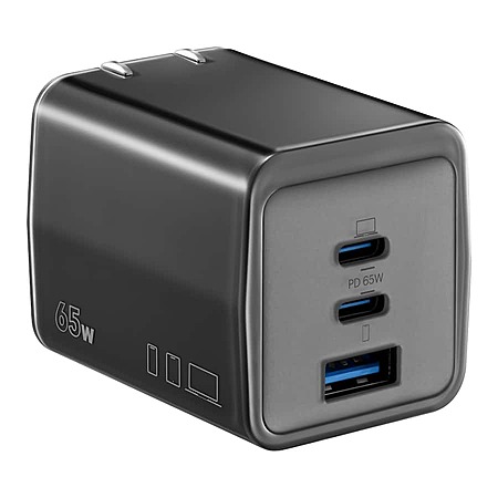 Insignia™ - 65W 3-Port USB-C/USB Wall Charger - Black $18.99 + free shipping